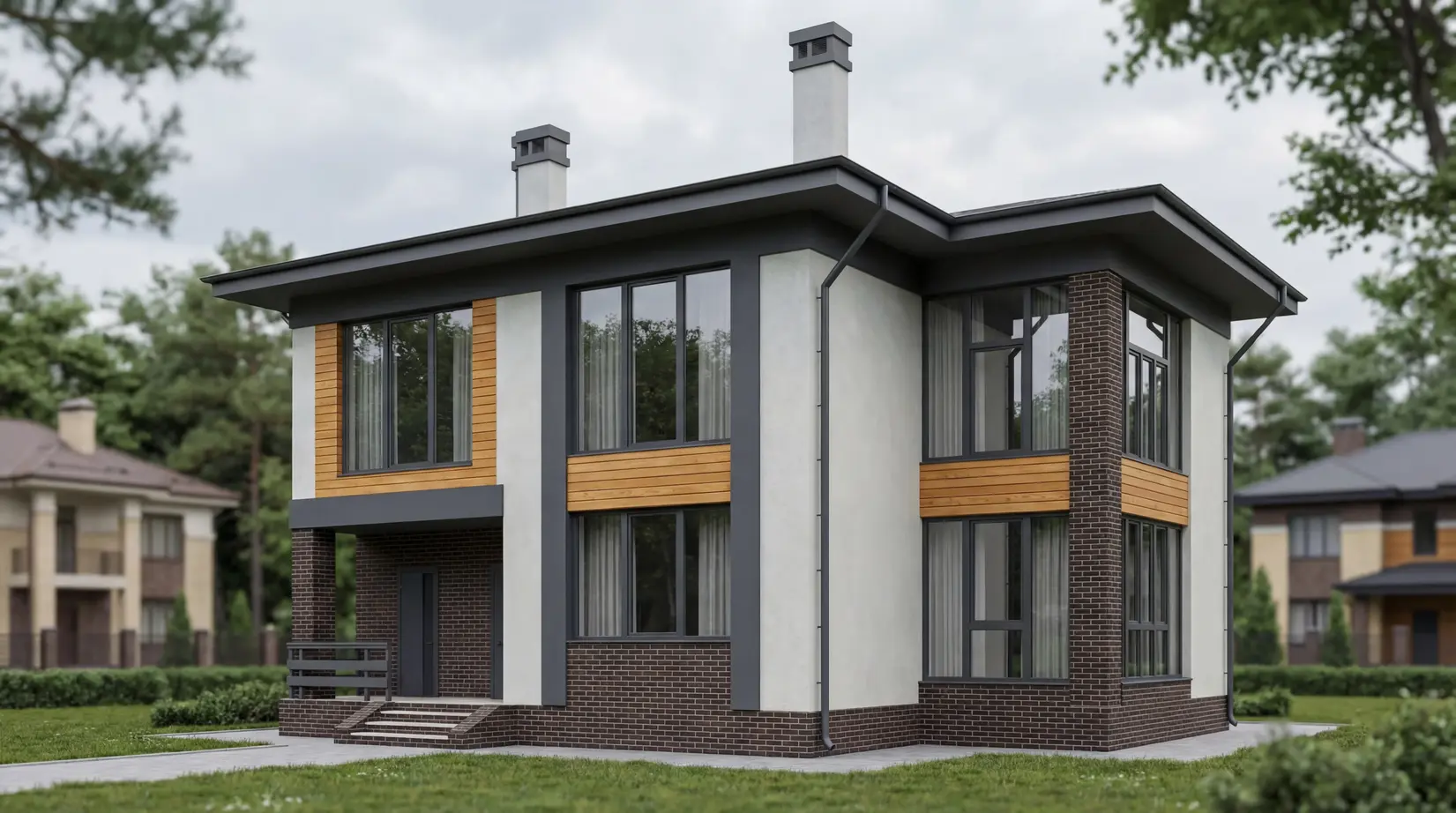 Дома в стиле Райт — фото 24